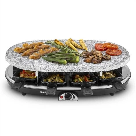 Klarstein Steaklette Raclette Grill 1500W Granite Natural Stone Plate 8 People - Image 3