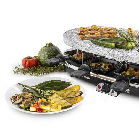 Klarstein Steaklette Raclette Grill 1500W Granite Natural Stone Plate 8 People - Image 5