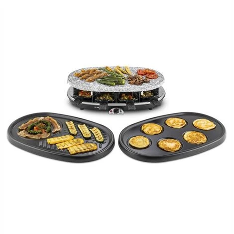 Klarstein All-U-Can-Grill Raclette 4-in-1 Pancakes Crêpes Stone Plate 8 People - Image 4