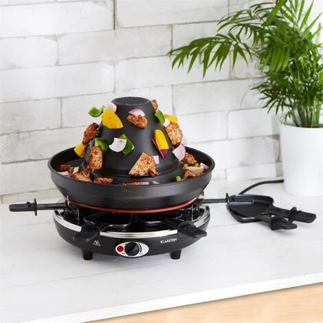 Klarstein Taste Volcano Tartar's Hat Grill Raclette Grill 1500 W 6 People Black - Image 2