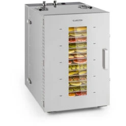 Klarstein Master Jerky 16 Dehydrator 1500W 40-90 ° C 15h-Timer Stainless Steel Silver