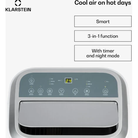 Klarstein Iceblock Prosmart 12 Mobile Air Conditioner 12,000 BTU / 3.5 KW White - Image 2