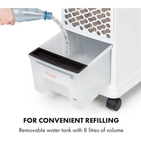 Klarstein Windspiel Air Cooler 100W 12h Timer Remote Control White - Image 4