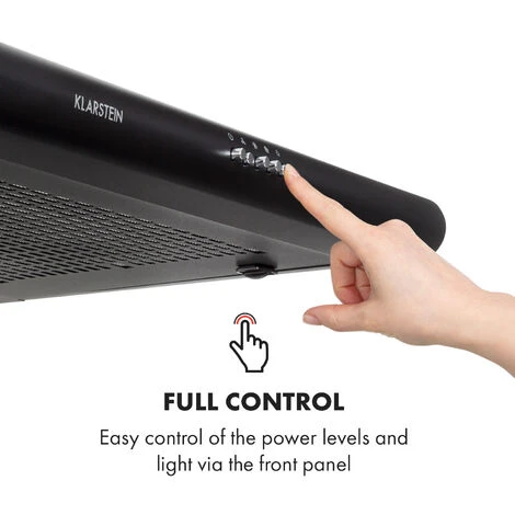 Klarstein Capannina Undercounter Hood 60cm 166m³ / H LED Stainless Steel Black - Image 5