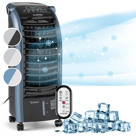 Klarstein Maxfresh Ocean Fan Air Cooler 6L 65W Remote Control 2x Ice Pack