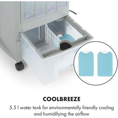 Klarstein Whirlwind 3-in-1 Air Cooler Fan Humidifier 1600 M³/h - Image 5