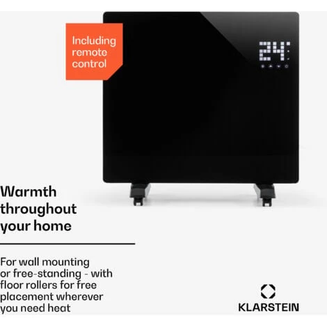 Klarstein Bornholm Single Convection Heater Temperature Sensor 1,000 W 70m² - Image 4