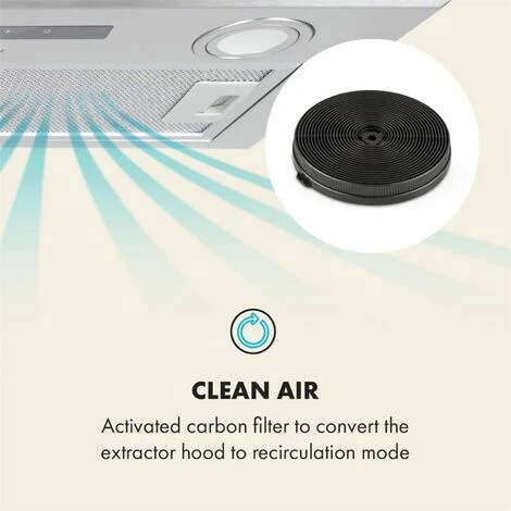 Klarstein Activated Carbon Filters For Cooker Extractor Hoods 2 Filters Recirculation Mode Ø18.5 Cm - Image 2