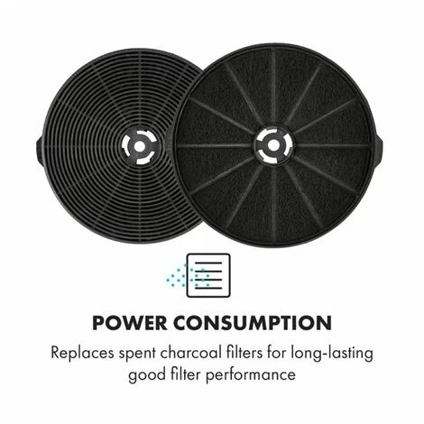 Klarstein Activated Carbon Filters For Cooker Extractor Hoods 2 Filters Recirculation Mode Ø18.5 Cm - Image 3