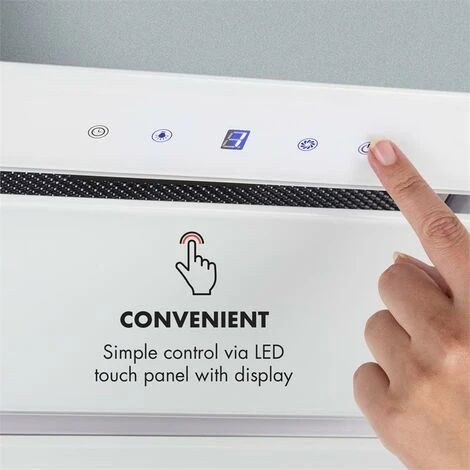 Klarstein Hektor Cooker Extractor Hood Built-in 52cm Exhaust: 530 M³ / H LED Touch Glass - Image 4