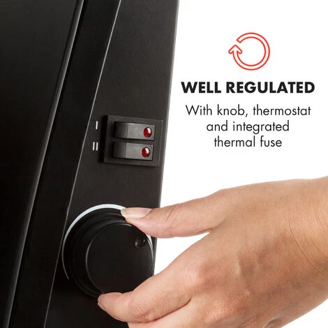 Klarstein Gotland Glass Convector 600, 900 And 1500W Black - Image 3