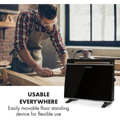 Klarstein Gotland Glass Convector 600, 900 And 1500W Black - Image 5