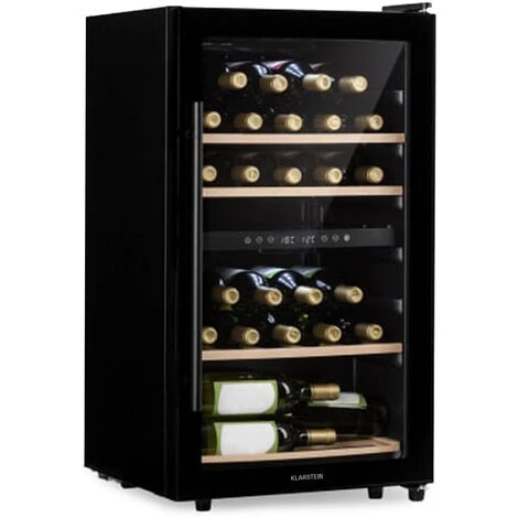 Klarstein Barossa 34 Duo Wine Refrigerator 34 Bottles 80 Litres 2 Zones Touch Control
