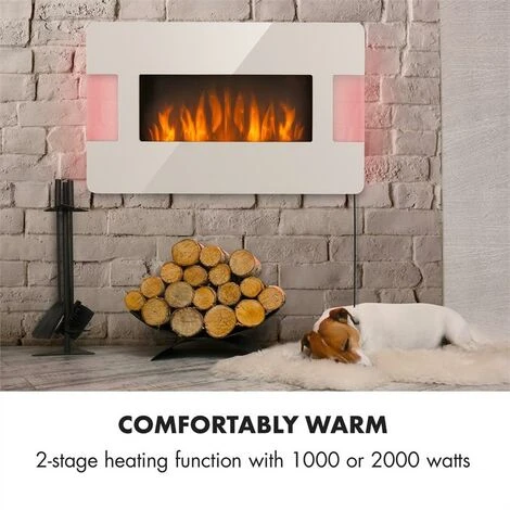 Klarstein Klarstein Belfort Light & Fire Electric Fireplace 1000/2000W Remote Control - Image 2