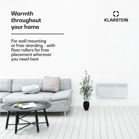 Klarstein Hot Spot Slimcurve Heater 80x40cm 40m² 2000W 5-40 ° C LED IP24 White - Image 2
