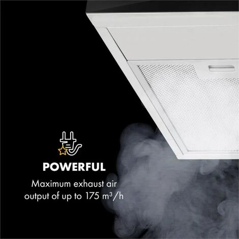 Klarstein Contempo Substructure Cooker Extractor Hood 60cm 175m³ / H LED Stainless Steel Acrylic - Image 4