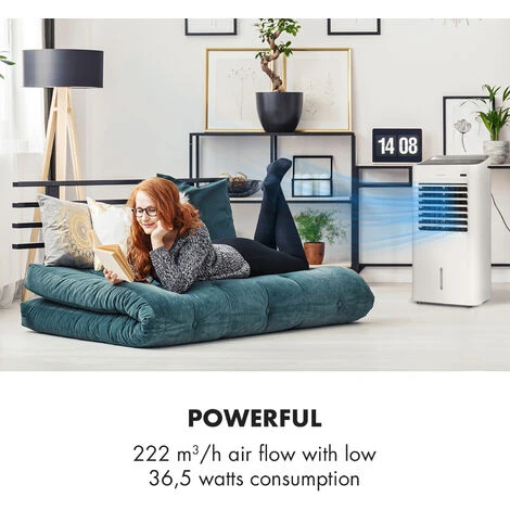 Klarstein IceWind 4-in-1 Air Cooler 222 M³ / H 36.5W Timer Remote Control White - Image 4