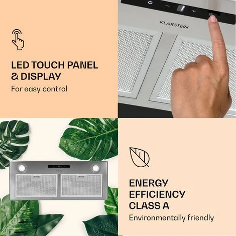 Klarstein Paolo Cooker Hood Built-in 72 Cm EEC: A 593 M³/h - Image 5