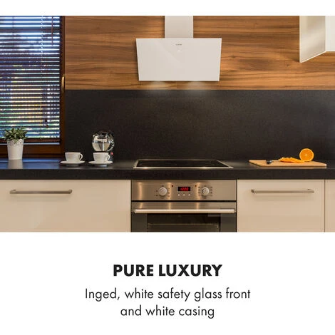 Klarstein Laurel 60 Cooker Extractor Hood 60cm Exhaust Air: 350 M³ / H LED Touch White - Image 2