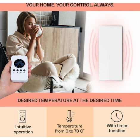 Klarstein Wonderwall Air 72 Infrared Heater 120x60cm 720W Wall Installation Remote Control - Image 3