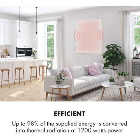 Klarstein Wonderwall Air 120 Infrared Heater 120x100cm 1200W Wall Installation Remote Control - Image 2