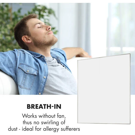 Klarstein Wonderwall Air 120 Infrared Heater 120x100cm 1200W Wall Installation Remote Control - Image 5