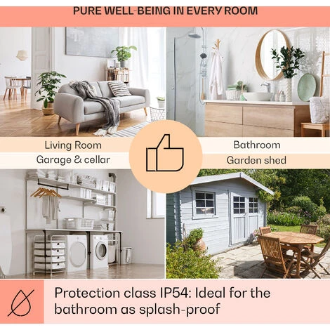 Klarstein Wonderwall Air Art Beach Infrared Heater 101x60cm 600W Wall Installation Remote Control - Image 5