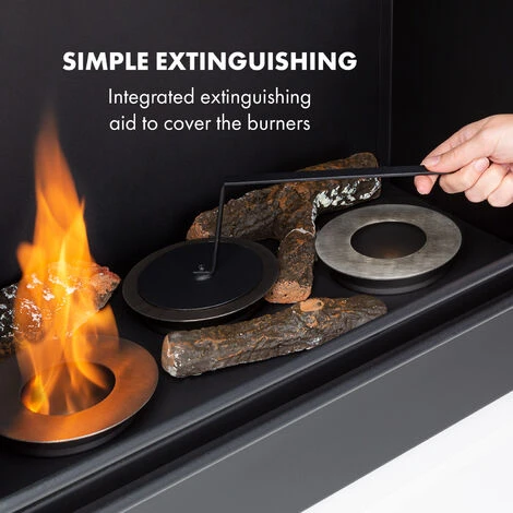 Klarstein Phantasma Cottage Pillar Ethanol Fireplace Smokeless Stainless Steel Burner 3 X 300ml 2h Stainless Steel White/black - Image 5