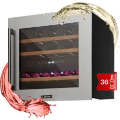 Klarstein Vinsider 36 Wine Fridge 2 Cooling Zones 5-22°C 85l Stainless Steel