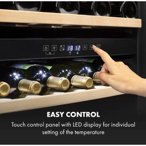 Klarstein Vinsider 36 Wine Fridge 2 Cooling Zones 5-22°C 85l Stainless Steel - Image 5