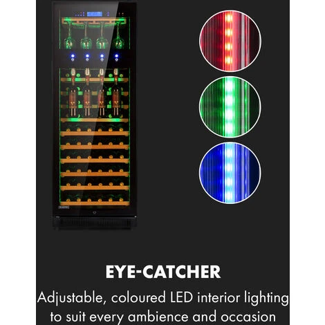 Klarstein First Class 84 Wine Cooler 4 Dispensers 84 Bottles 5-22 ° C Black - Image 4