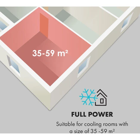 Klarstein Iceblock Air Conditioner 3-in-1 12,000 BTU / 3.5 KW 400 M³ / H Max. White - Image 3