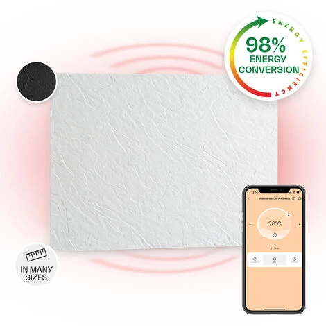 Klarstein Wonderwall Earth, Infrared Heater, 80x60cm, 550W, Wall Mounting, White