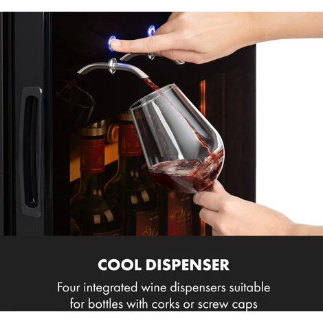 Klarstein First Class 129 Wine Cooler Dispenser 129 Bottles 5-22 ° C Black - Image 2