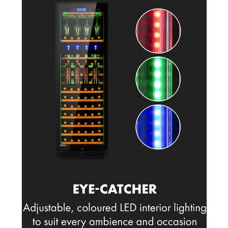 Klarstein First Class 129 Wine Cooler Dispenser 129 Bottles 5-22 ° C Black - Image 4