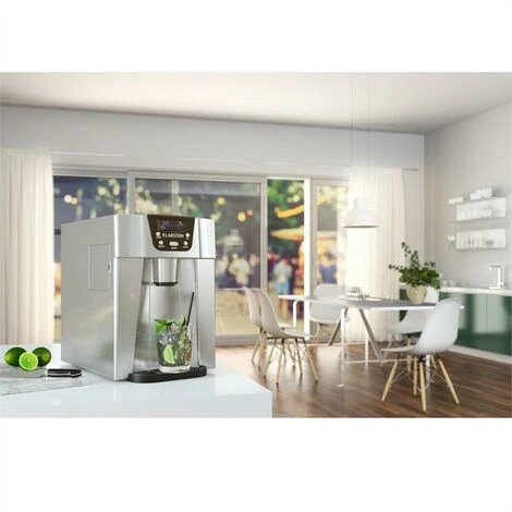 Klarstein Ice Volcano 2GS Ice Cube Machine LED 12kg Every 24h 2l 6-10min Silver - Image 2