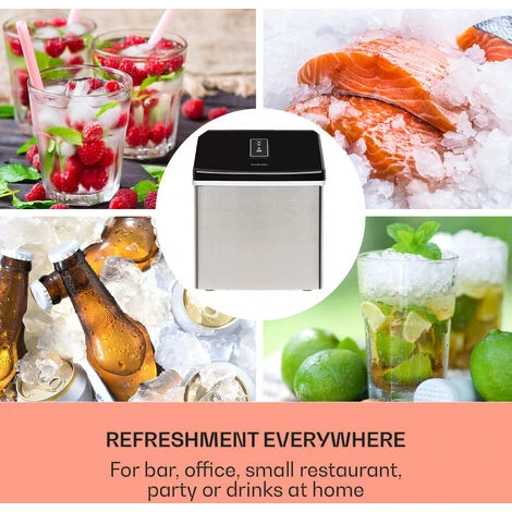 Klarstein Clearcube Ice Cube Machine Clear Ice 13kg / 24h Stainless Steel Black - Image 3