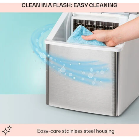 Klarstein Clearcube Ice Cube Machine Clear Ice 13kg / 24h Stainless Steel Black - Image 5