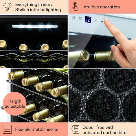 Klarstein Shiraz 16 Quartz Wine Fridge 42l Touch Control Panel 160 W 5-18 °C - Image 5