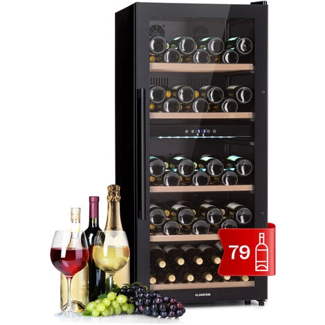 Klarstein Barossa 79 Duo Wine Fridge 79 Bottles 204 Litres 2 Zones