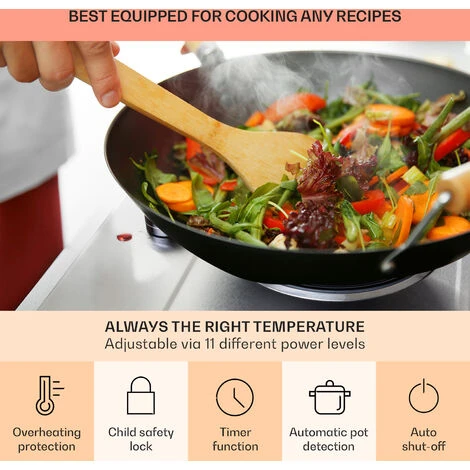 Klarstein Ramsey Double Hob 2400 W 11 Power Levels Glass Ceramic - Image 5